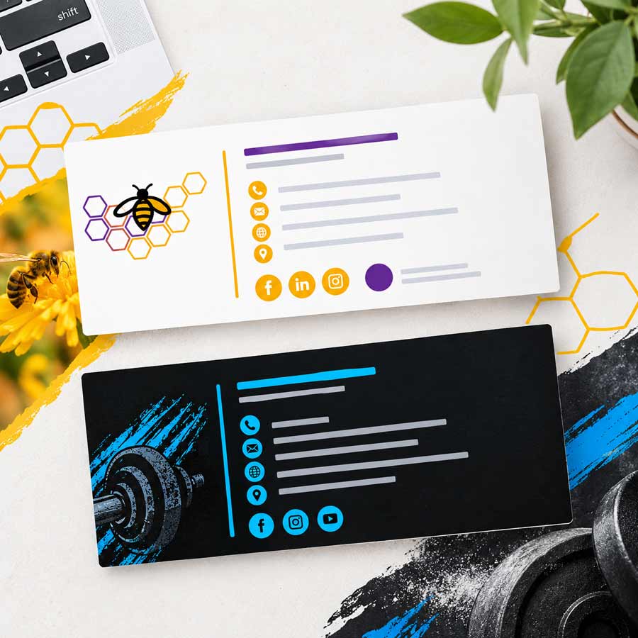 Professional Email Signatures for The Help Hive & Cave Gym